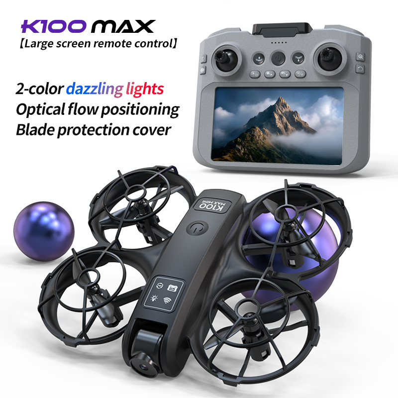 Drone Kit Tricopter - K100 Max Mini RCドローン 4KプロフェッショナルHDカメラ オプティカルフローポジショニング